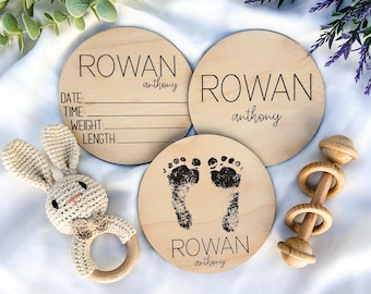 Custom Baby Arrival Announcement Sign, Baby Name With Birth Stats, Baby Name Reveal, Personalized Baby Announcement Sign, Sign for Hospital