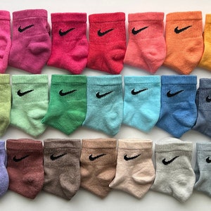 Dyed Nike Socks, Ankle socks, Dri-FIT, Hand dyed, Casual socks, Colorful socks, Summer socks, Socks pack, Colors, Nike swoosh, Gift