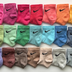 Dyed Nike Socks, Ankle socks, Dri-FIT, Hand dyed, Casual socks, Colorful socks, Summer socks, Socks pack, Colors, Nike swoosh, Gift