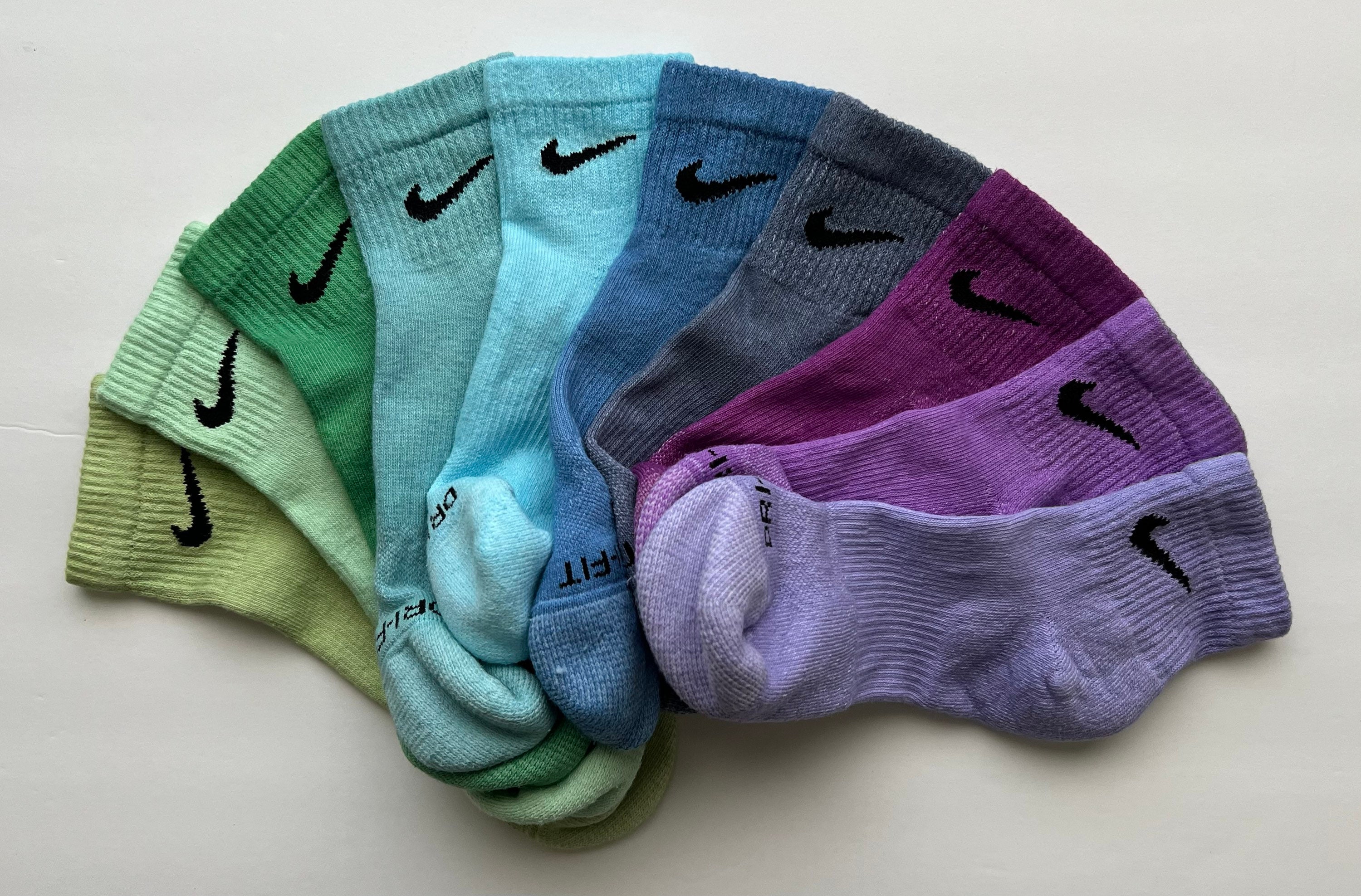 Hand Dyed Nike Drifit ANKLE Socks Etsy