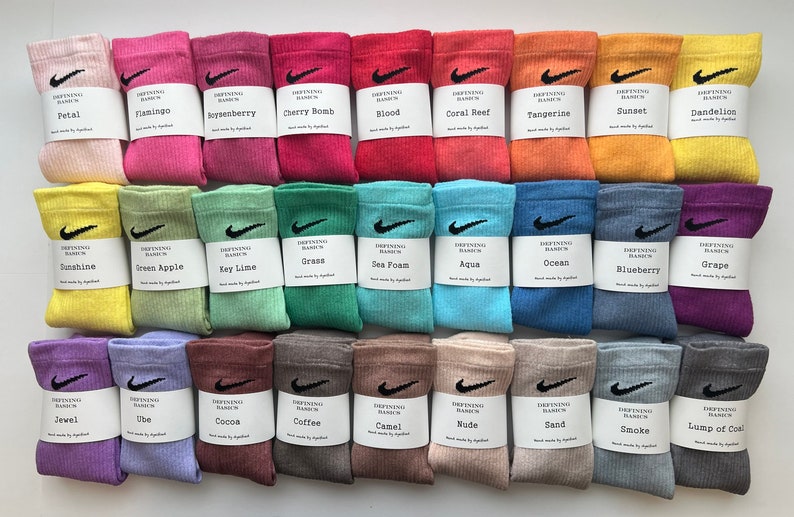 Hand Dyed Nike Dri-FIT Crew Socks 