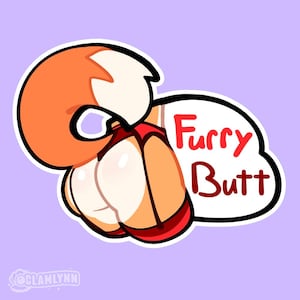 Furry, Vinyl Glossy Sticker