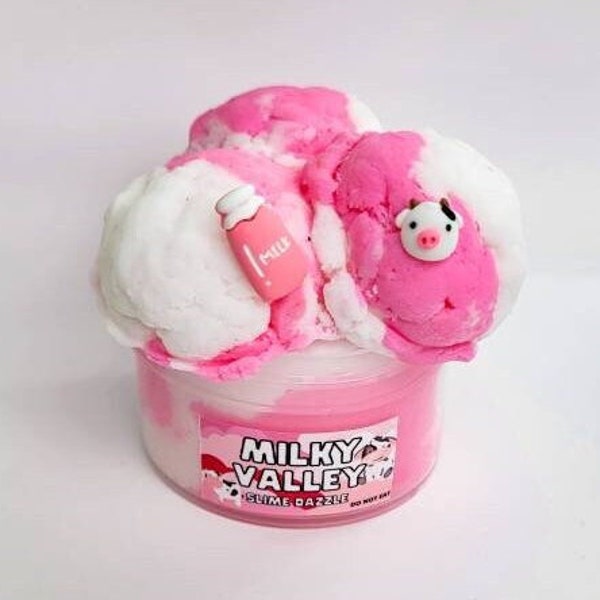 Milky Valley Scented Cloud Slime White and Pink