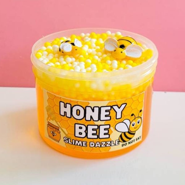 Honey Bee Floam Slime Lemon