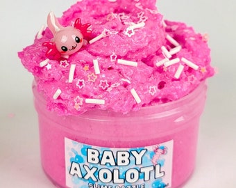 Baby Axolotl Snow Fizz Crunchy Slime