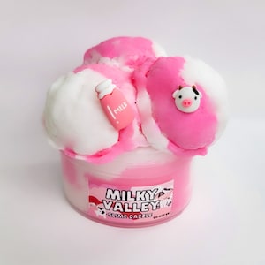 Milky Valley Scented Cloud Slime White and Pink