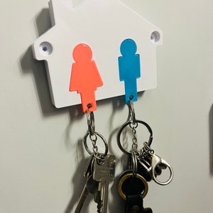 His & Hers Wall Mounted Key Holder | Couple | Home Decor | Family