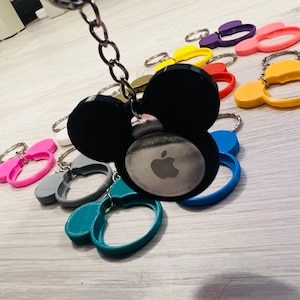 Porta AirTag a tema Topolino / Disney / Portachiavi / Mela / Regalo