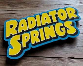 ¡Letrero de Disney/Pixar inspirado en Cars de Radiator Springs, Disneyland/Disney World!