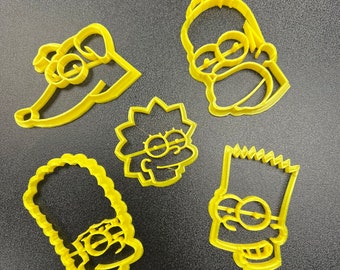Os Simpsons Cookie Cutters | Imprensa | Fondant | Playdoh | Conjunto | Disney