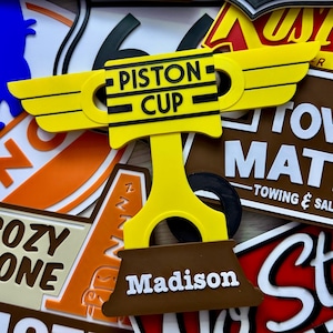 Piston Cup Cars Disneyland | Customise | Disney World Inspired Disney/Pixar Sign!