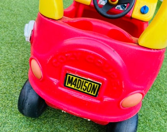 Little Tikes Custom Number Plate | Kids | Toy Car | Personalised | Cozy Coupe