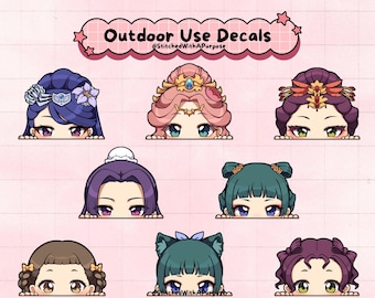 Medicinal Journals Inspired Custom Outdoor Use Peeker Decal ~ Anime Sticker ~ Great Birthday/Christmas Gift ~ Convention Collection