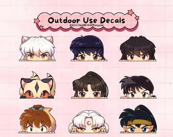 Nostalgic Fantasy Anime Demon Inspired Custom Outdoor Use Peeker Decal ~ Anime Sticker ~ Great Birthday Gift ~ Convention Collection