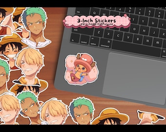 Cute Anime Pirate Stickers ~ Nostalgic Decal ~ Great Birthday Gift ~ Convention Collection