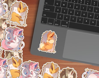 Cute Anime Handmade Stickers ~ Eeveelution Decals ~ Great Birthday Gift ~ Convention Collection