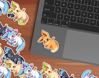 Cute Anime Handmade Stickers ~ Eeveelution Decals ~ Great Birthday Gift ~ Convention Collection