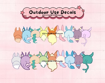 Elemental Fox Inspired Custom 8-Inch Outdoor Use Decal ~ Anime Sticker ~ Great Birthday/Christmas Gift ~ Convention Collection