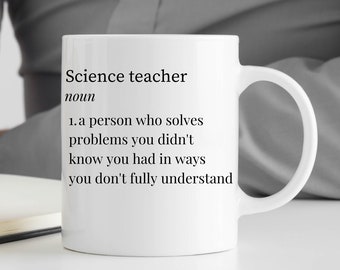 Science teacher dictionary definition funny sarcastic mug quote