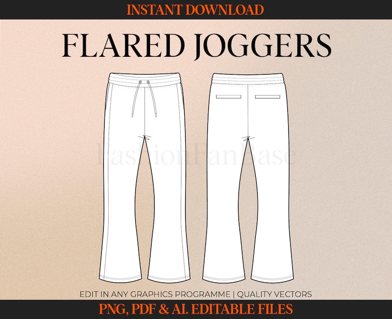 Flared Joggers Tech Drawings Sweatpant Drawing Streetwear Tech Pack