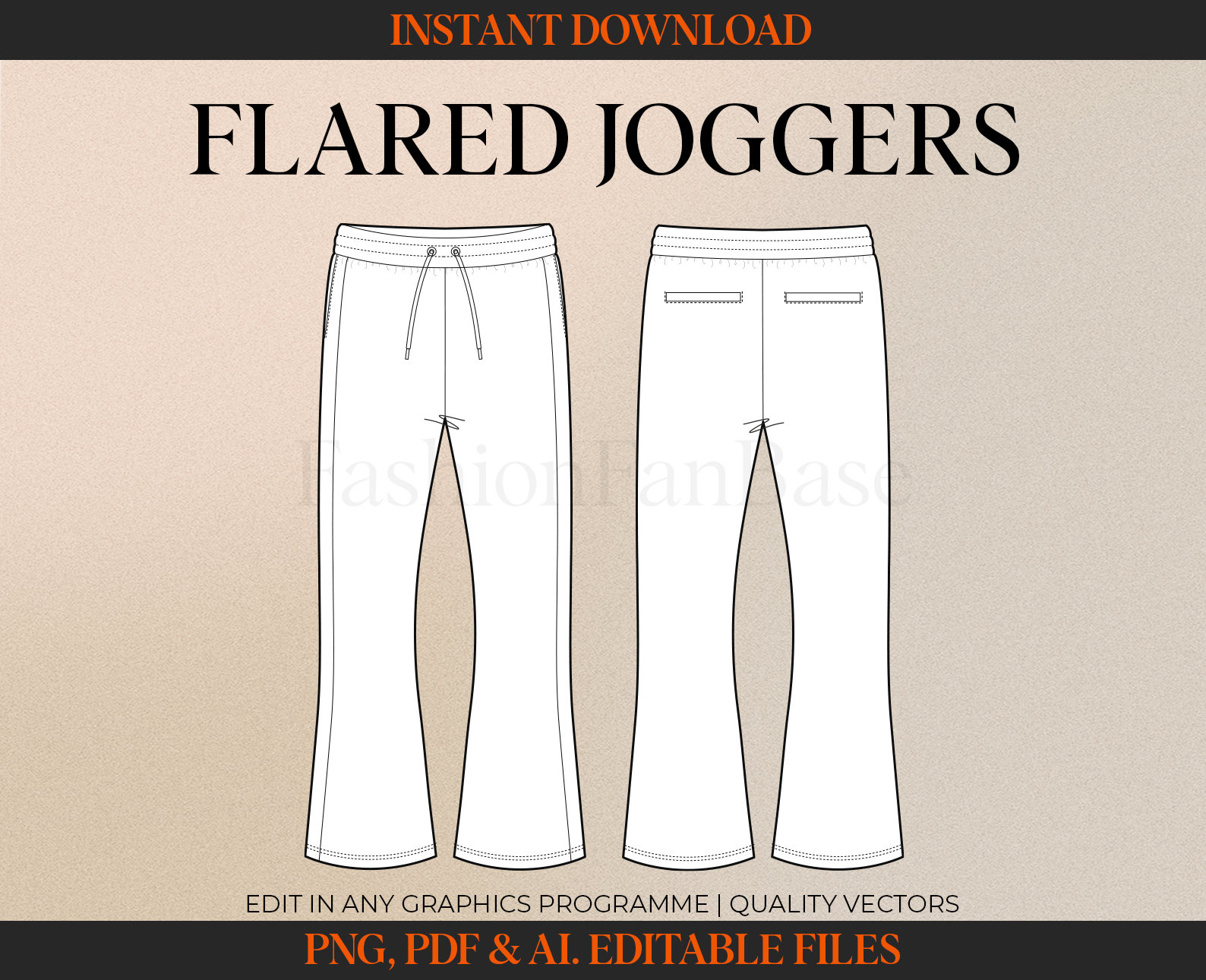 Flared Joggers Tech Drawings Sweatpant Drawing Streetwear Tech Pack Flared Joggers Tech Drawings Sweatpant Drawing Streetwear Tech Pack
