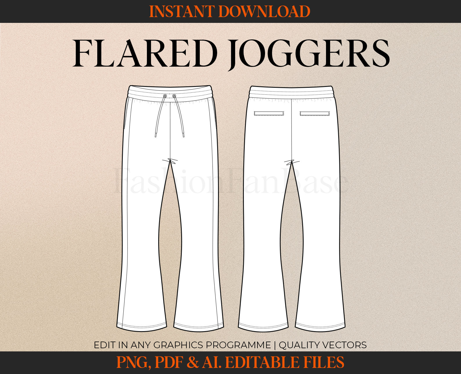 Flared Joggers Tech Drawings Sweatpant Drawing Streetwear Tech