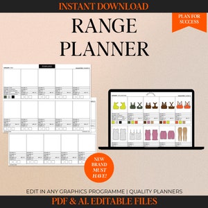 Range Planner Tech Pack Template Fashion Template Kit Hoodie Tech pack tee shirt Clothing vector  Streetwear vector Fashion Design Templates