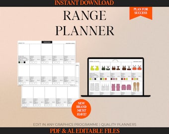 Range Planner Tech Pack Template Fashion Template Kit Hoodie Tech pack tee shirt Clothing vector  Streetwear vector Fashion Design Templates