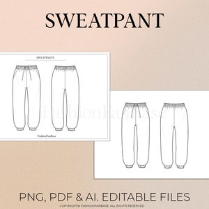 Sweatpant Tech Drawing Streetwear Vector Jogger Drawing Streetwear Tech ...