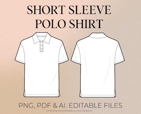 Polo T-shirt Design Template On Gray Background. Technical Sketch Unisex Polo  T Shirt. Front And Back Vector Illustration Royalty Free SVG, Cliparts,  Vectors, and Stock Illustration. Image 132212758.