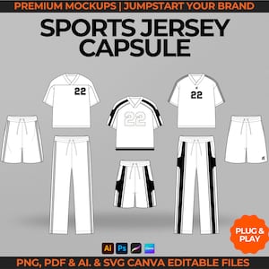Sports Jersey Mockup Bundle Football Jersey Vector Mockup Streetwear Mockup Streetwear Vector Tech Pack Template Sports Shorts Pants