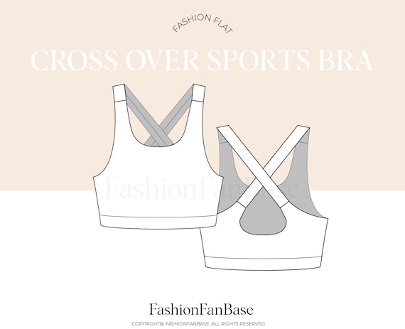 Seamless bra front and back view flat sketch vector illustration template  Stock Vector Image  Art  Alamy