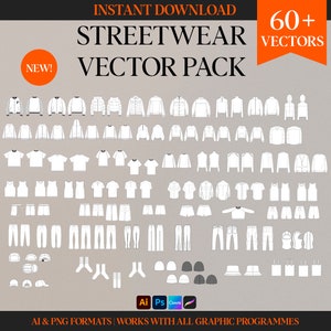 Streetwear Vector Mockup Pack Fashion Tech Pack Template Clothing Vector Fashion Design Templates Fashion Drawings Fashion Vector Hoodie
