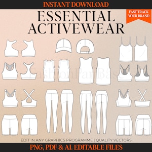 Women Activewear Set Mockup - Mockup Daddy