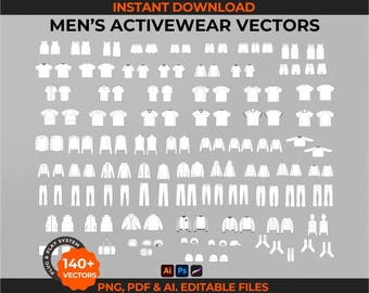 Activewear Men's Streetwear Vector Mockup Fashion Tech Pack Template Clothing Vector Fashion Template Fashion Drawing Fashion Vector Hoodie