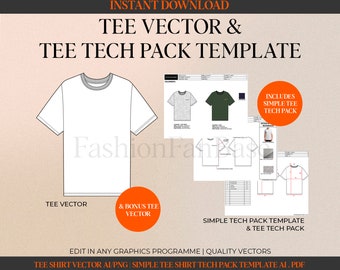 Tech Pack-mall T-shirt Tech Pack-kläder Vektormall Kläder Tech Pack T-shirtteckning T-shirt streetwear-vektor