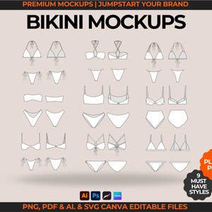 Bikini Fashion Flats Bikini Drawings Fashion Design Template Tech Pack Template Swimwear Tech Drawing Clothing Design Swimwear Designer
