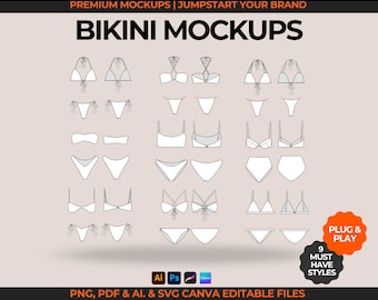 Bikini Fashion Flats Bikini Drawings Fashion Design Template Tech Pack Template Swimwear Tech Drawing Clothing Design Swimwear Designer