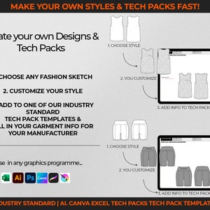 Streetwear Vector Mockup Pack Fashion Tech Pack Template Clothing ...