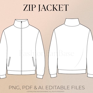 Zip up Jacket Tech Drawing Sweater Drawing Streetwear Tech Pack ...