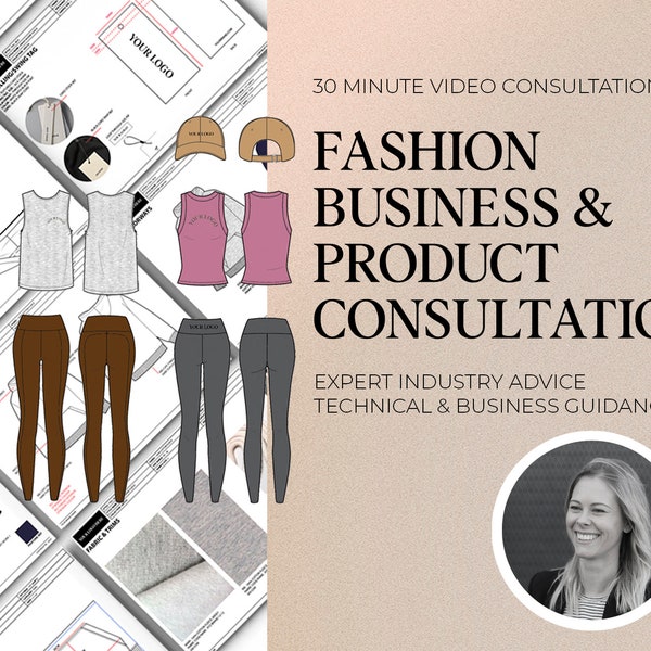 Mode Business & Produktdesign Beratung 30 Minuten - Fashion Tech Pack Vorlage Freiberufliche Modedesignerin Start-Up Modemarke