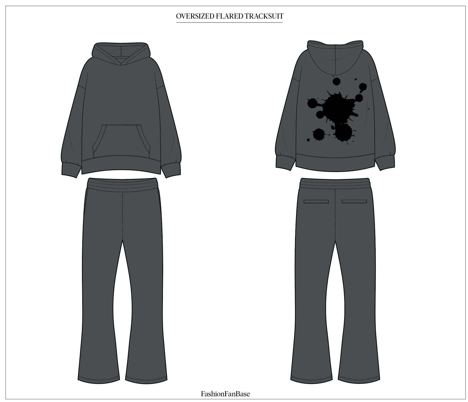 Flared tracksuit hotsell