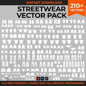 200+ Clothing Brand Mockups Pack Streetwear Vector Fashion Tech Pack Template Clothing Vector Fashion Template Fashion Drawing Vector Hoodie