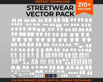 200+ Clothing Brand Mockups Pack Streetwear Vector Fashion Tech Pack Template Clothing Vector Fashion Template Fashion Drawing Vector Hoodie