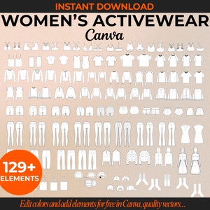 Activewear Streetwear Vector Canva Mockup Fashion Tech Pack Template Clothing Vector Fashion Design Template Fashion Drawing Fashion Vector