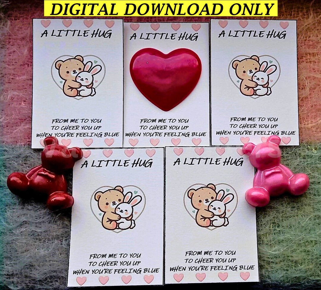 Printable Pocket Card, Pocket Hug or Stand Alone Card Inside a ...
