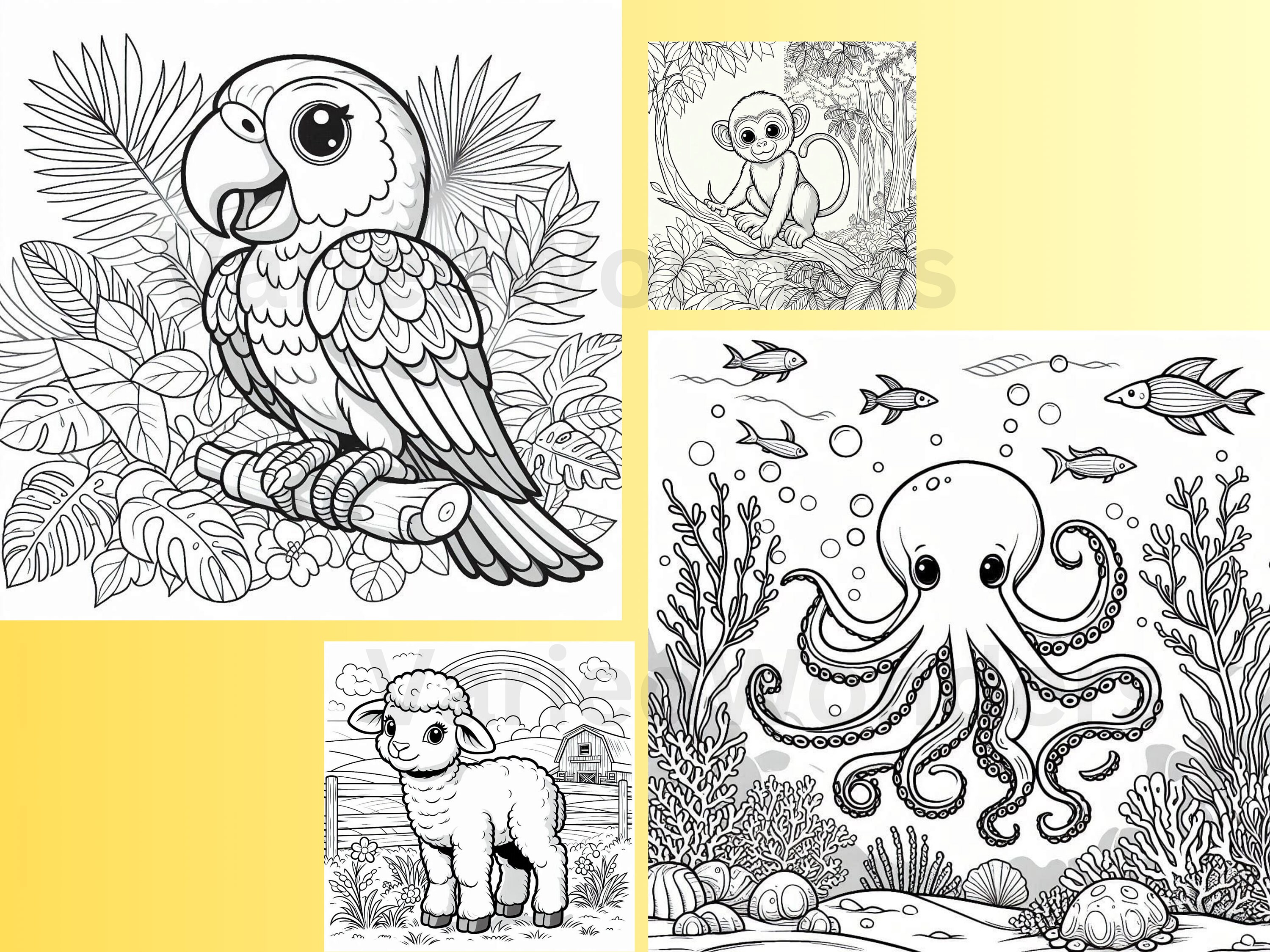 Color Fun Packs Kids Colouring Fun Pack | 101 Printable Animal Colouring Sheets ...