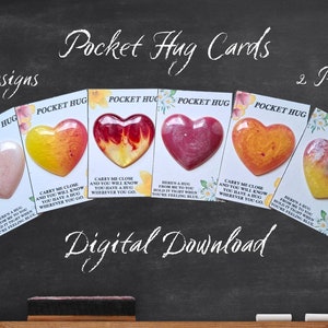 Descarga instantánea de archivos PDF: tarjetas de bolsillo para imprimir. Plantillas comerciales y abrazos de bolsillo para proveedores. Abrazos de flores
