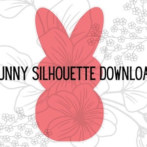 Bunny Silhouette SVG File | Glowforge File | CNC Router File | Instant Download