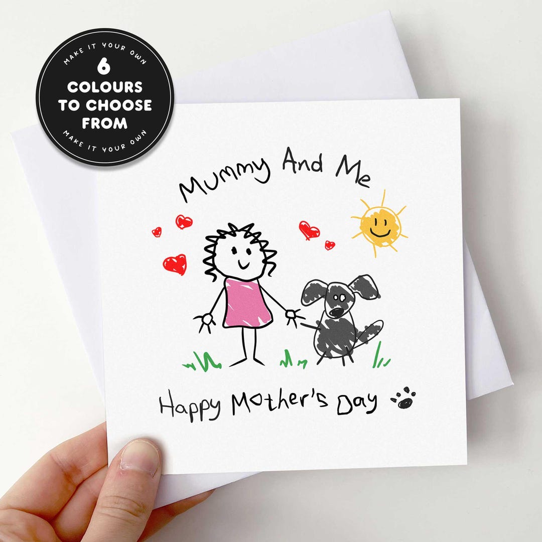 Dog Mum and Me Mothers Day Card From Dog, Dog Mothers Day Card for Her ...
